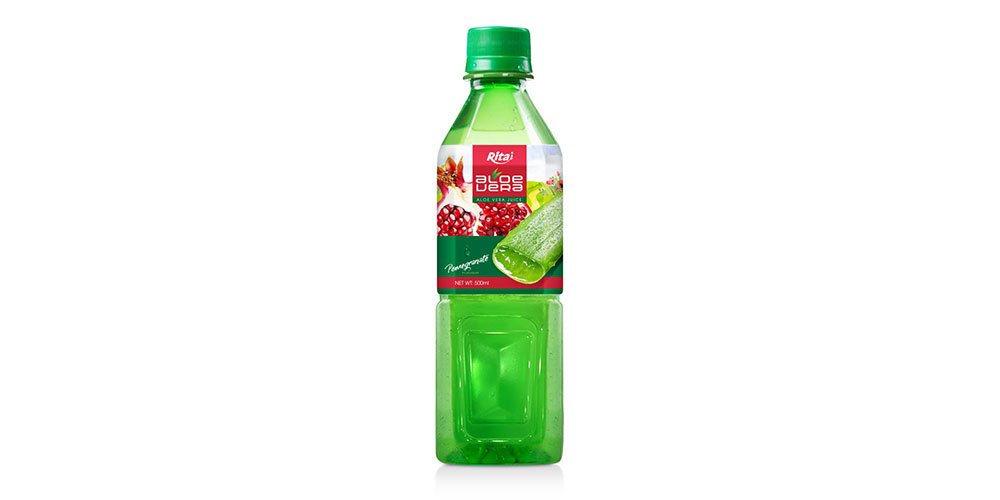 Private Label Aloe Vera With Pomegranate Flavor 500ml Square Bottle